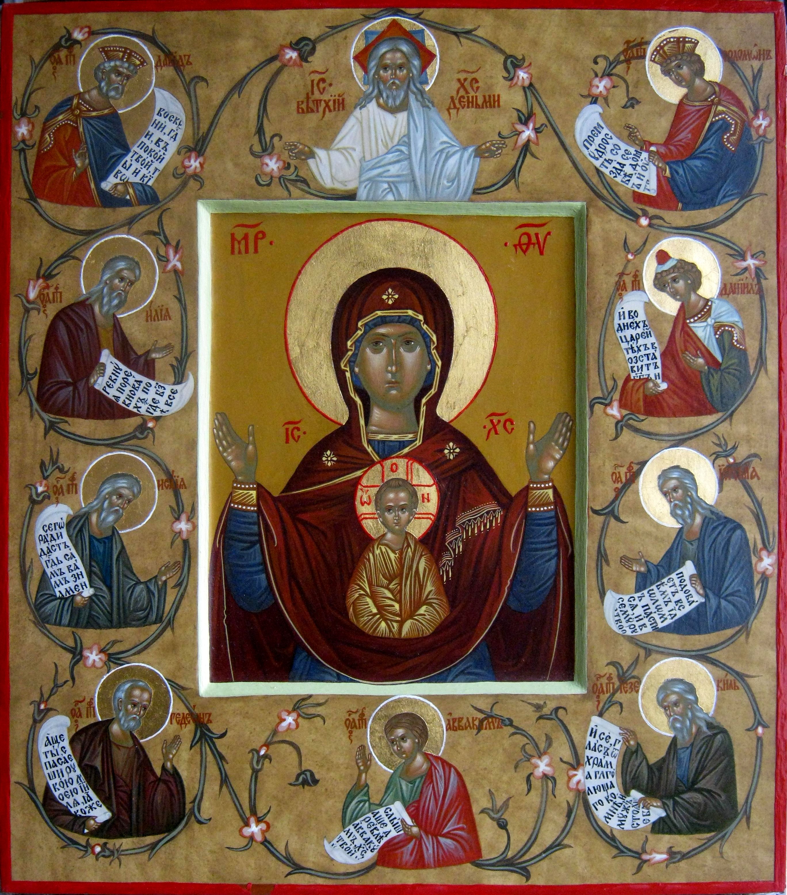 Icon Mother Of God The Sign Пресвятая Богородица Знамение Икона 