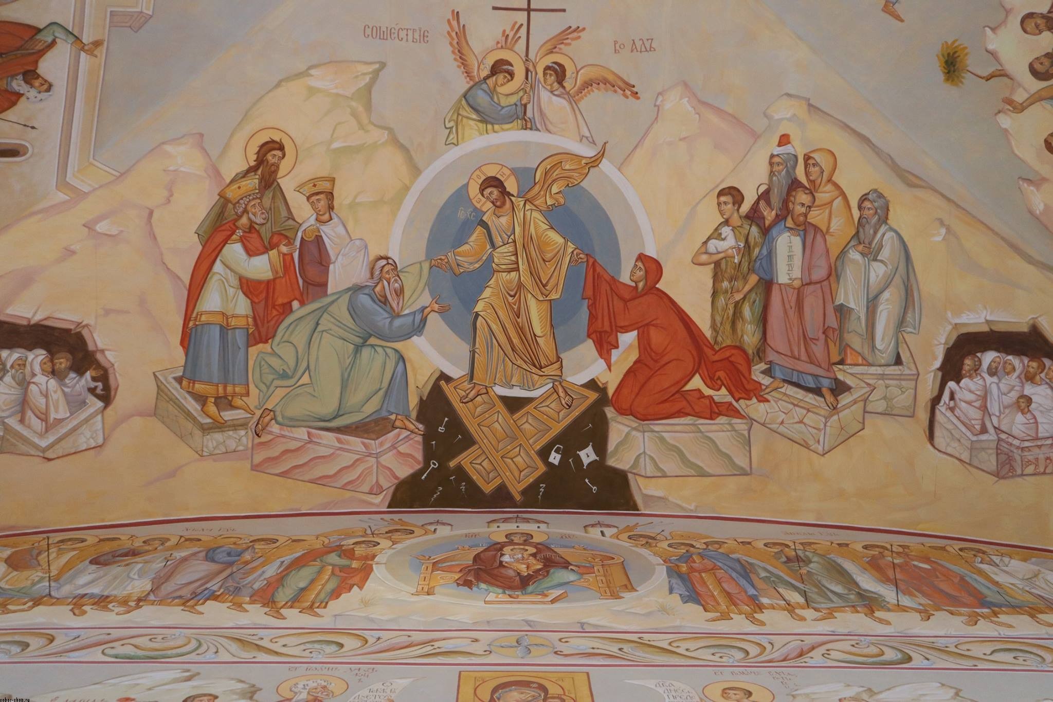 Роспись храма во имя Казанской иконы Божией Матери в пос. Мещерский 2018